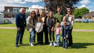 Rob Burrow's family make the trip to Thirsk to watch MND charity racing club horse Macarone